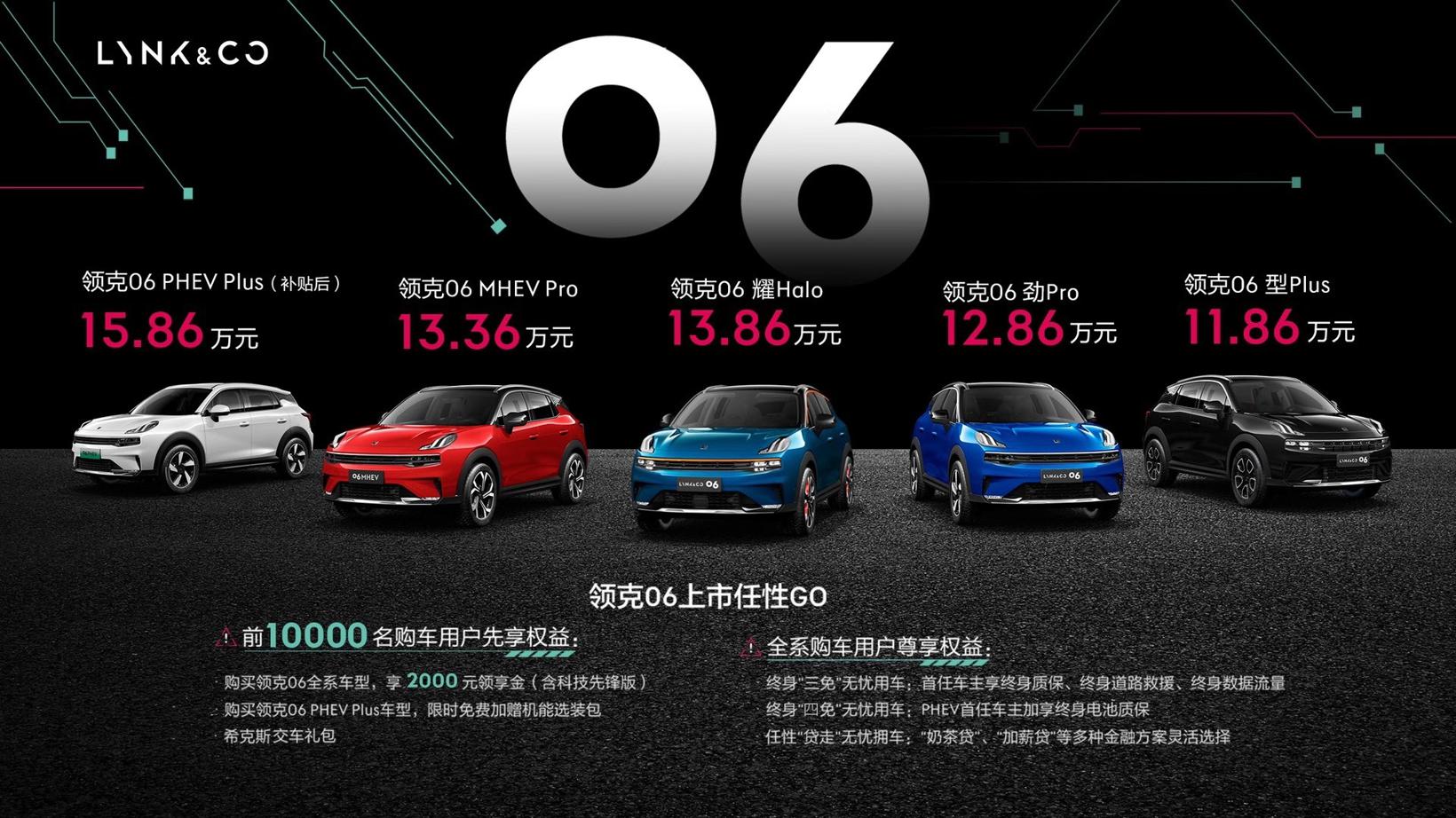 小而精 领克06正式上市 售11.86-15.86万