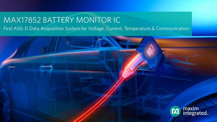 Maxim Integrated推出BMS数据采集系统 可集成在EV、HEV