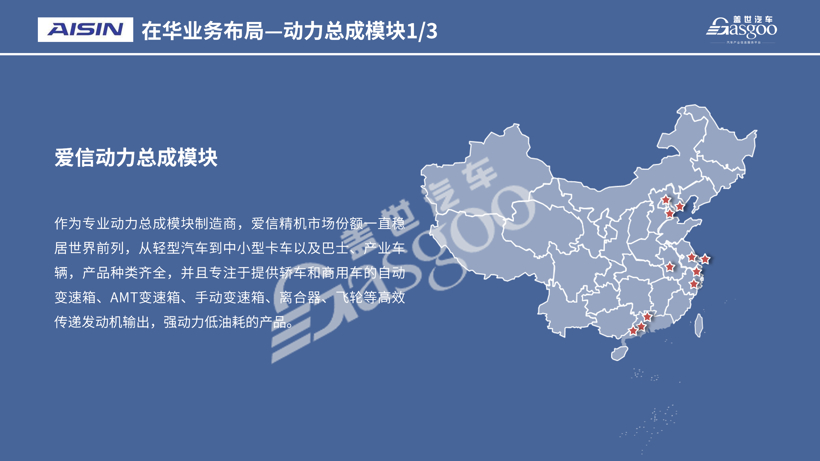 爱信集团2020在华生产研发布局 | 盖世整理