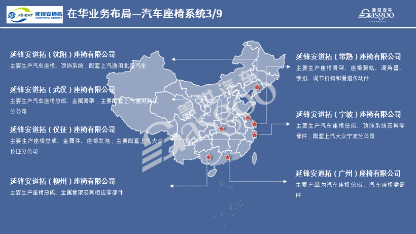延锋安道拓2020在华生产研发布局 | 盖世整理