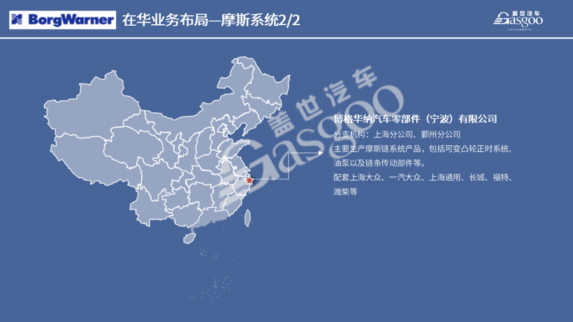 博格华纳2020在华生产研发布局 | 盖世整理