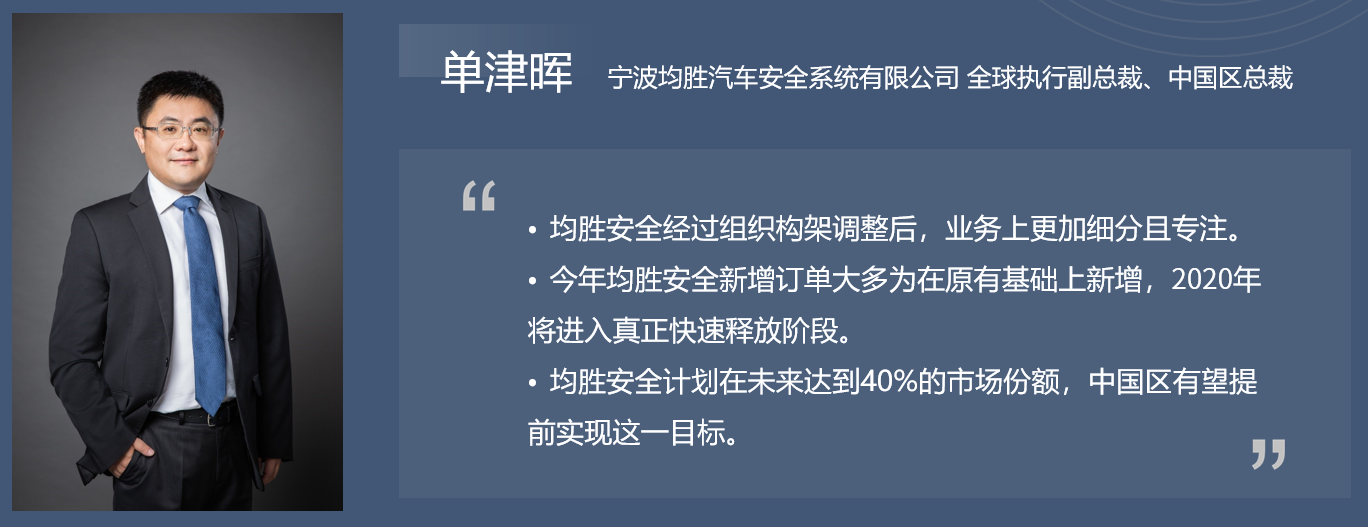 C Talk丨均胜安全单津晖：未来计划达到全球40%的市场份额