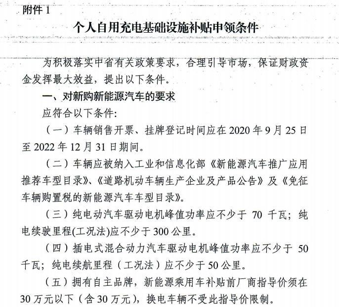西安个人自用充电桩每根补贴1万元！