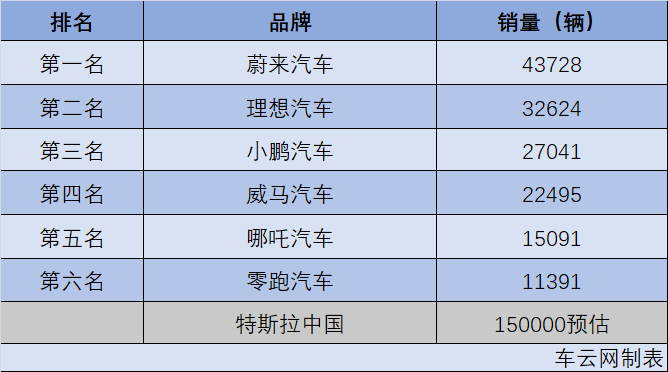 2020造车新势力销量出炉：从三打一到六打一